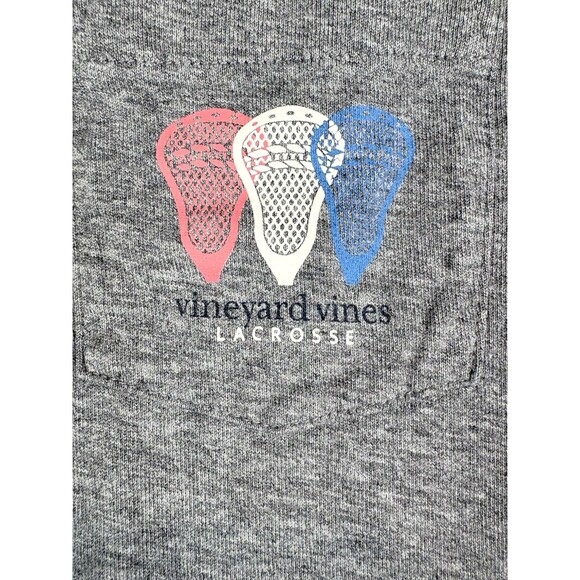 Vineyard Vines Boys Grey Lacrosse Long Sleeve Shirt Tee, Medium - Picture 3 of 8